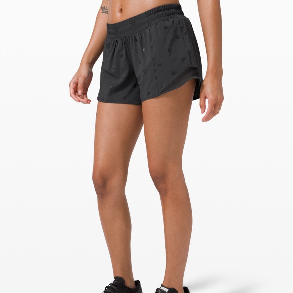 NWT LULULEMON BLACK LOGO SHORTS